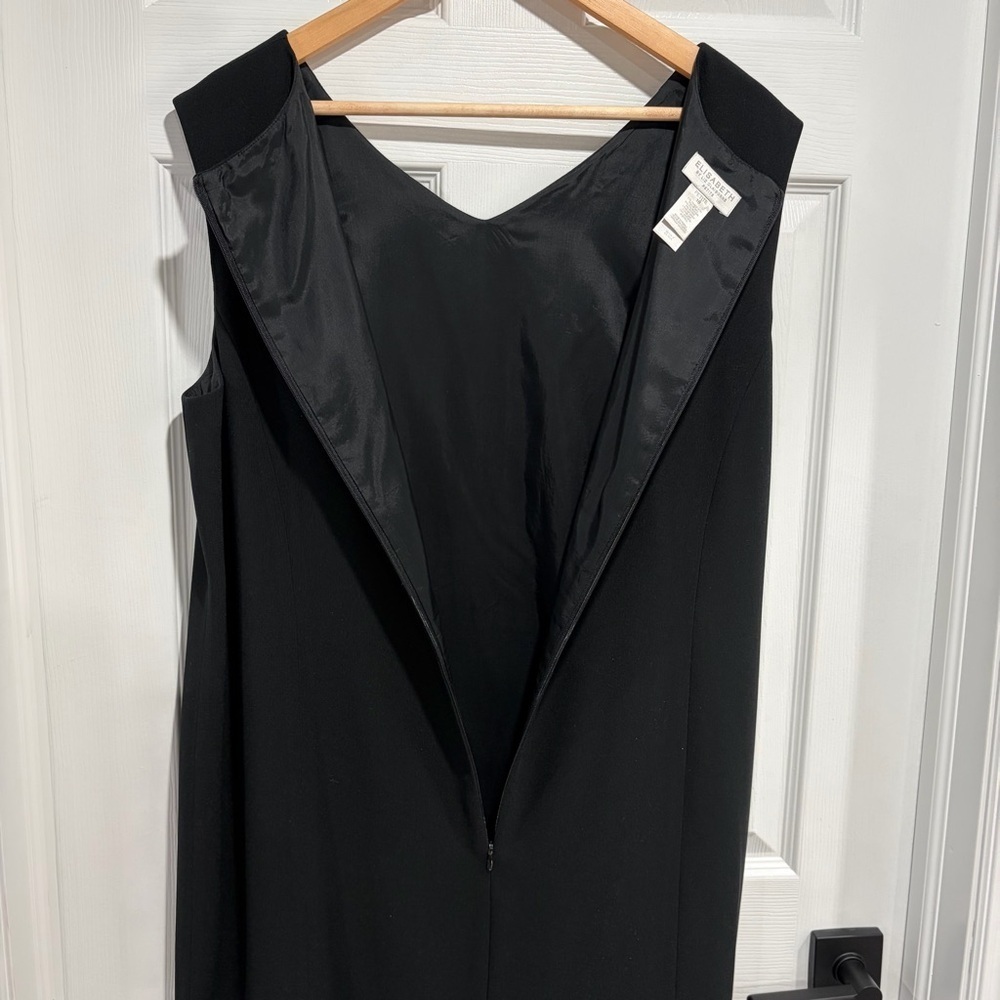Elisabeth by Liz Claiborne Petite Black Sleeveless Sheath Dress with Lining - Picture 5 of 9